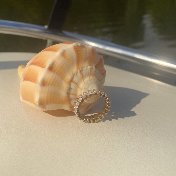 Eternity Ring Marquis Cut CZ Diamond Band NWOT - Picture 2 of 6